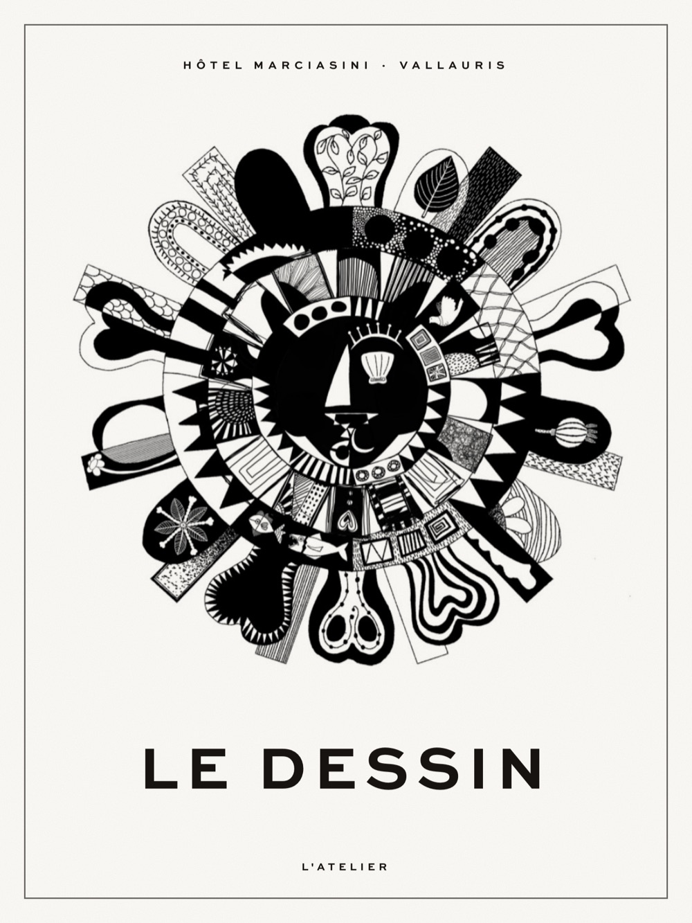 Poster: the lion drawn in ink, larger