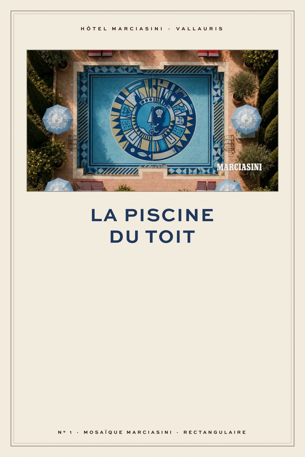 Poster: the rooftop pool, parasols open