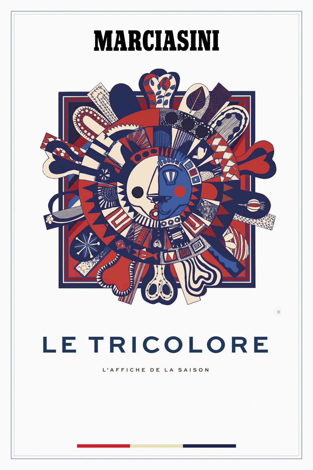 Poster: the lion in tricolore, drop one